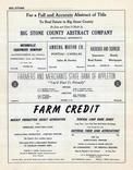 Big Stone County Abstract Co., Amberg Motor , Kaercher and Schneck, Morris Production Credit, Big Stone County 1950